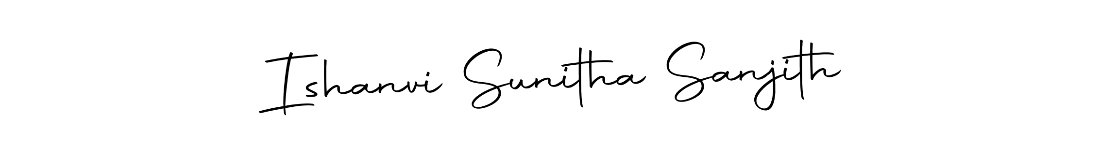 The best way (Autography-DOLnW) to make a short signature is to pick only two or three words in your name. The name Ishanvi Sunitha Sanjith include a total of six letters. For converting this name. Ishanvi Sunitha Sanjith signature style 10 images and pictures png