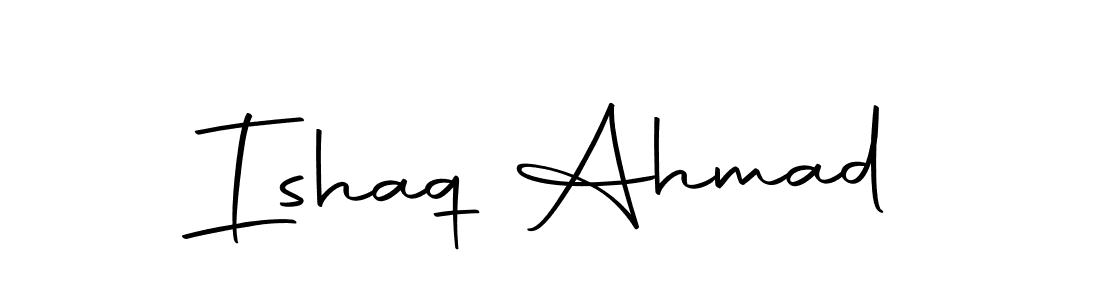 if you are searching for the best signature style for your name Ishaq Ahmad. so please give up your signature search. here we have designed multiple signature styles  using Autography-DOLnW. Ishaq Ahmad signature style 10 images and pictures png