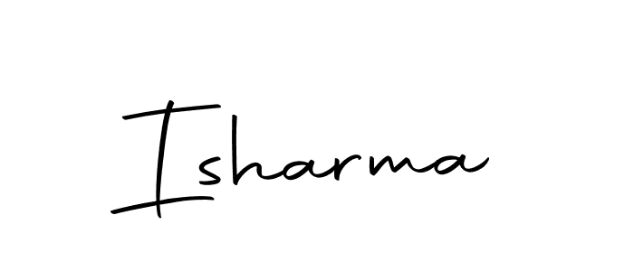 Make a beautiful signature design for name Isharma. With this signature (Autography-DOLnW) style, you can create a handwritten signature for free. Isharma signature style 10 images and pictures png