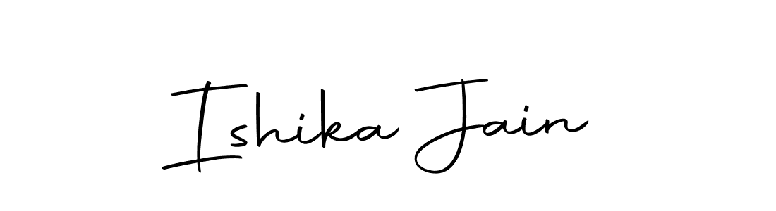 How to make Ishika Jain name signature. Use Autography-DOLnW style for creating short signs online. This is the latest handwritten sign. Ishika Jain signature style 10 images and pictures png