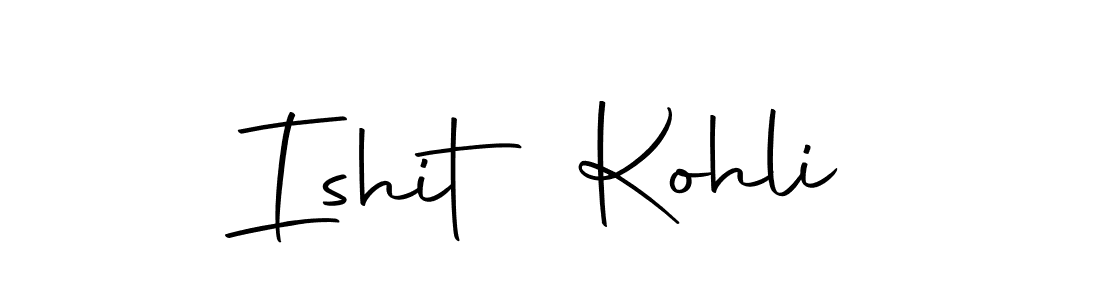 How to make Ishit Kohli name signature. Use Autography-DOLnW style for creating short signs online. This is the latest handwritten sign. Ishit Kohli signature style 10 images and pictures png