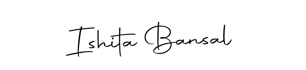 You should practise on your own different ways (Autography-DOLnW) to write your name (Ishita Bansal) in signature. don't let someone else do it for you. Ishita Bansal signature style 10 images and pictures png