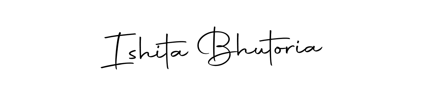 Make a beautiful signature design for name Ishita Bhutoria. With this signature (Autography-DOLnW) style, you can create a handwritten signature for free. Ishita Bhutoria signature style 10 images and pictures png