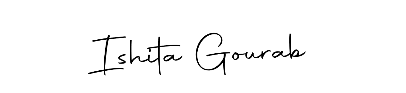 How to make Ishita Gourab signature? Autography-DOLnW is a professional autograph style. Create handwritten signature for Ishita Gourab name. Ishita Gourab signature style 10 images and pictures png