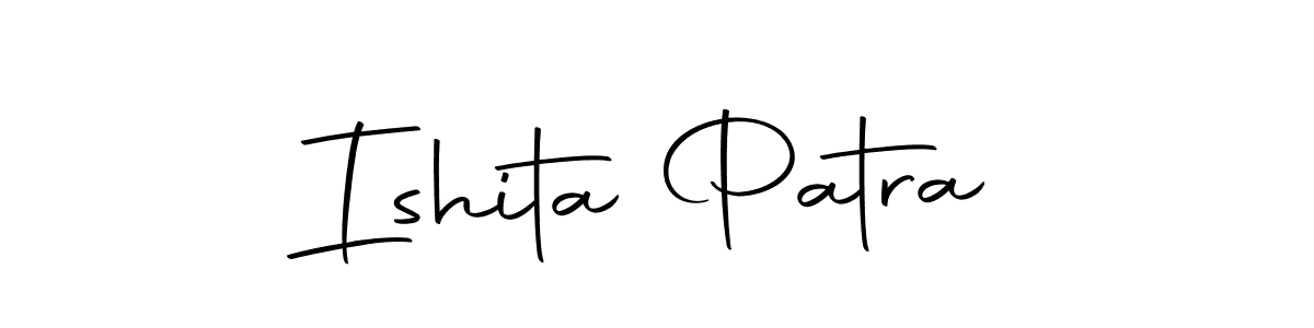 You should practise on your own different ways (Autography-DOLnW) to write your name (Ishita Patra) in signature. don't let someone else do it for you. Ishita Patra signature style 10 images and pictures png