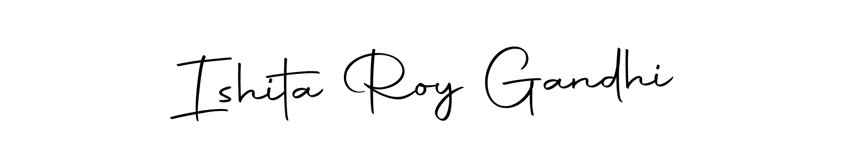 Ishita Roy Gandhi stylish signature style. Best Handwritten Sign (Autography-DOLnW) for my name. Handwritten Signature Collection Ideas for my name Ishita Roy Gandhi. Ishita Roy Gandhi signature style 10 images and pictures png