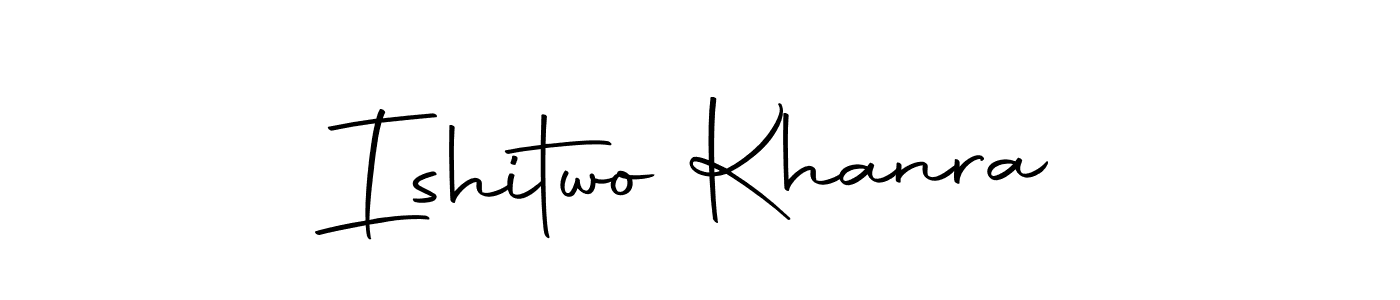 How to make Ishitwo Khanra name signature. Use Autography-DOLnW style for creating short signs online. This is the latest handwritten sign. Ishitwo Khanra signature style 10 images and pictures png