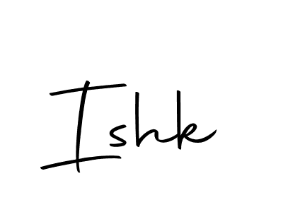 Create a beautiful signature design for name Ishk. With this signature (Autography-DOLnW) fonts, you can make a handwritten signature for free. Ishk signature style 10 images and pictures png