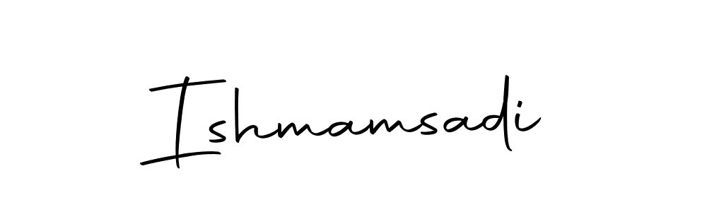 Similarly Autography-DOLnW is the best handwritten signature design. Signature creator online .You can use it as an online autograph creator for name Ishmamsadi. Ishmamsadi signature style 10 images and pictures png