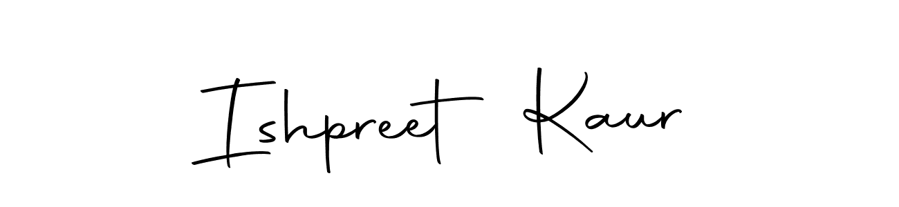 How to make Ishpreet Kaur name signature. Use Autography-DOLnW style for creating short signs online. This is the latest handwritten sign. Ishpreet Kaur signature style 10 images and pictures png