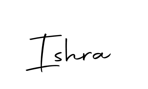 Use a signature maker to create a handwritten signature online. With this signature software, you can design (Autography-DOLnW) your own signature for name Ishra. Ishra signature style 10 images and pictures png