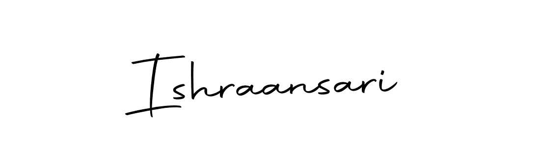 You should practise on your own different ways (Autography-DOLnW) to write your name (Ishraansari) in signature. don't let someone else do it for you. Ishraansari signature style 10 images and pictures png