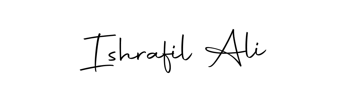 Create a beautiful signature design for name Ishrafil Ali. With this signature (Autography-DOLnW) fonts, you can make a handwritten signature for free. Ishrafil Ali signature style 10 images and pictures png