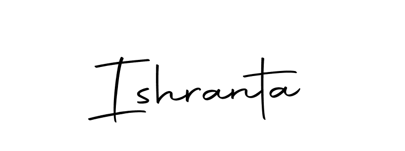 Use a signature maker to create a handwritten signature online. With this signature software, you can design (Autography-DOLnW) your own signature for name Ishranta. Ishranta signature style 10 images and pictures png