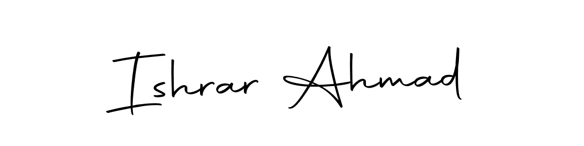 Make a beautiful signature design for name Ishrar Ahmad. With this signature (Autography-DOLnW) style, you can create a handwritten signature for free. Ishrar Ahmad signature style 10 images and pictures png