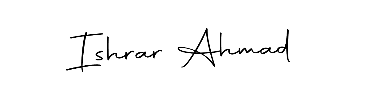 Create a beautiful signature design for name Ishrar Ahmad. With this signature (Autography-DOLnW) fonts, you can make a handwritten signature for free. Ishrar Ahmad signature style 10 images and pictures png