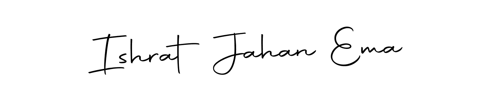 Make a beautiful signature design for name Ishrat Jahan Ema. With this signature (Autography-DOLnW) style, you can create a handwritten signature for free. Ishrat Jahan Ema signature style 10 images and pictures png