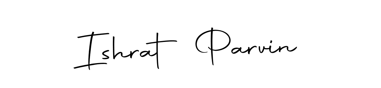 Make a beautiful signature design for name Ishrat Parvin. With this signature (Autography-DOLnW) style, you can create a handwritten signature for free. Ishrat Parvin signature style 10 images and pictures png