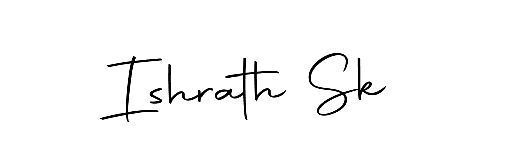 Use a signature maker to create a handwritten signature online. With this signature software, you can design (Autography-DOLnW) your own signature for name Ishrath Sk. Ishrath Sk signature style 10 images and pictures png
