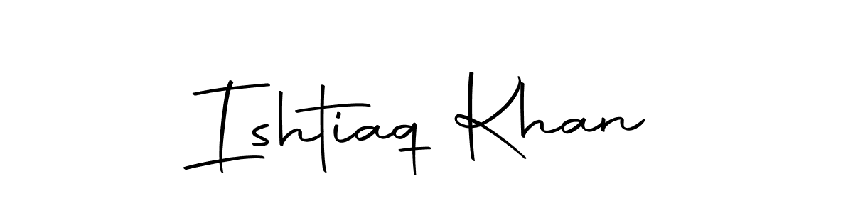 How to make Ishtiaq Khan name signature. Use Autography-DOLnW style for creating short signs online. This is the latest handwritten sign. Ishtiaq Khan signature style 10 images and pictures png