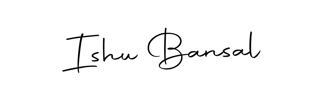 You should practise on your own different ways (Autography-DOLnW) to write your name (Ishu Bansal) in signature. don't let someone else do it for you. Ishu Bansal signature style 10 images and pictures png