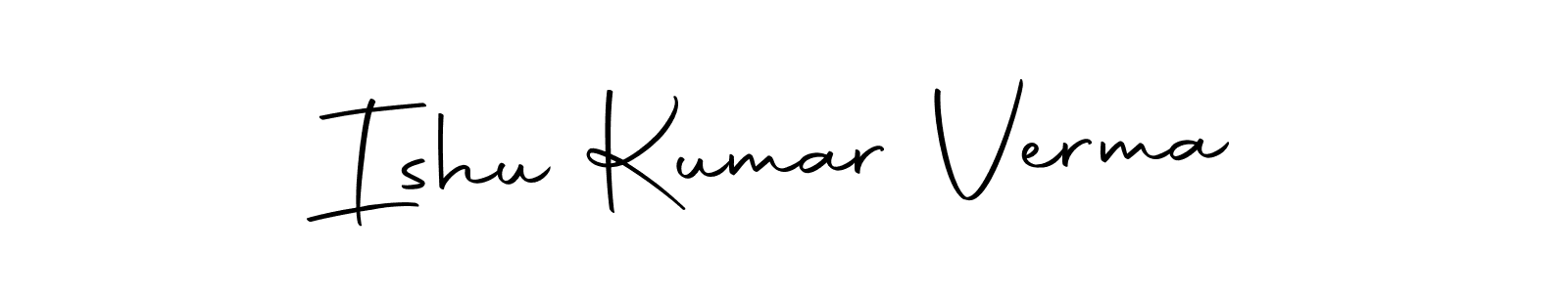 You should practise on your own different ways (Autography-DOLnW) to write your name (Ishu Kumar Verma) in signature. don't let someone else do it for you. Ishu Kumar Verma signature style 10 images and pictures png