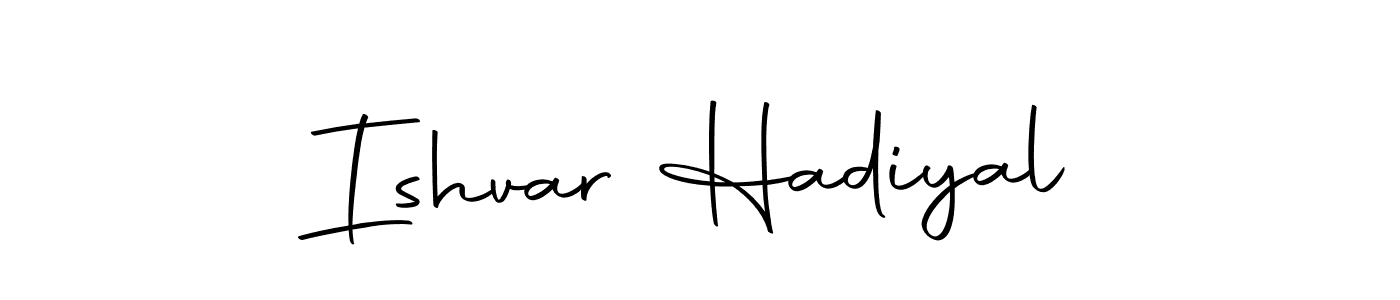 How to make Ishvar Hadiyal name signature. Use Autography-DOLnW style for creating short signs online. This is the latest handwritten sign. Ishvar Hadiyal signature style 10 images and pictures png