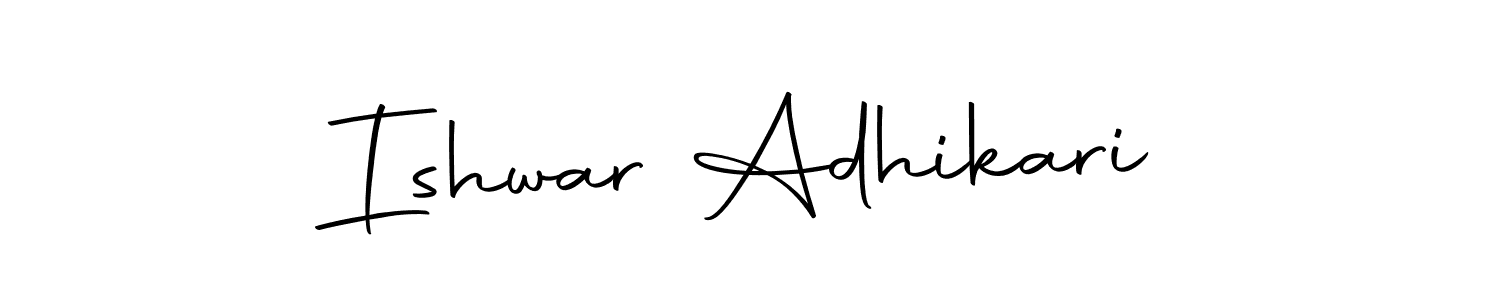 You should practise on your own different ways (Autography-DOLnW) to write your name (Ishwar Adhikari) in signature. don't let someone else do it for you. Ishwar Adhikari signature style 10 images and pictures png