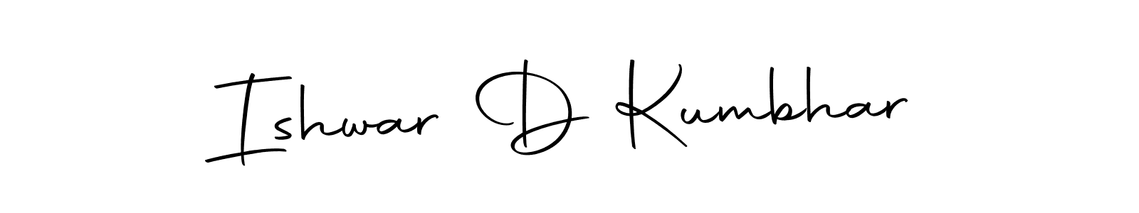 Create a beautiful signature design for name Ishwar D Kumbhar. With this signature (Autography-DOLnW) fonts, you can make a handwritten signature for free. Ishwar D Kumbhar signature style 10 images and pictures png