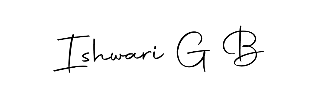 Ishwari G B stylish signature style. Best Handwritten Sign (Autography-DOLnW) for my name. Handwritten Signature Collection Ideas for my name Ishwari G B. Ishwari G B signature style 10 images and pictures png