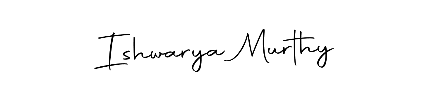 How to make Ishwarya Murthy name signature. Use Autography-DOLnW style for creating short signs online. This is the latest handwritten sign. Ishwarya Murthy signature style 10 images and pictures png