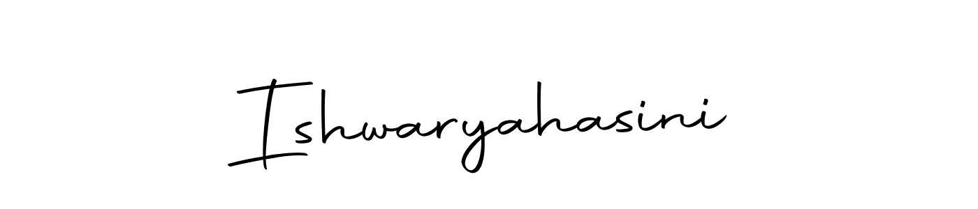 How to make Ishwaryahasini name signature. Use Autography-DOLnW style for creating short signs online. This is the latest handwritten sign. Ishwaryahasini signature style 10 images and pictures png