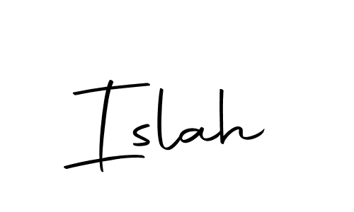 The best way (Autography-DOLnW) to make a short signature is to pick only two or three words in your name. The name Islah include a total of six letters. For converting this name. Islah signature style 10 images and pictures png