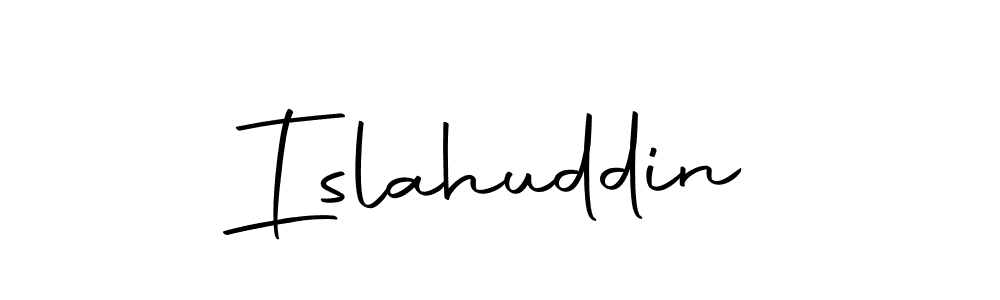 Create a beautiful signature design for name Islahuddin. With this signature (Autography-DOLnW) fonts, you can make a handwritten signature for free. Islahuddin signature style 10 images and pictures png