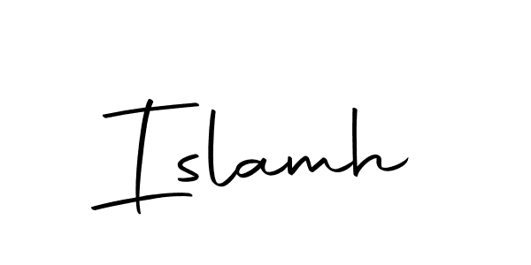 Create a beautiful signature design for name Islamh. With this signature (Autography-DOLnW) fonts, you can make a handwritten signature for free. Islamh signature style 10 images and pictures png