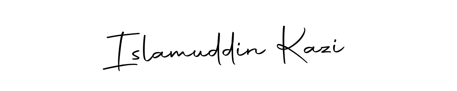 How to make Islamuddin Kazi name signature. Use Autography-DOLnW style for creating short signs online. This is the latest handwritten sign. Islamuddin Kazi signature style 10 images and pictures png