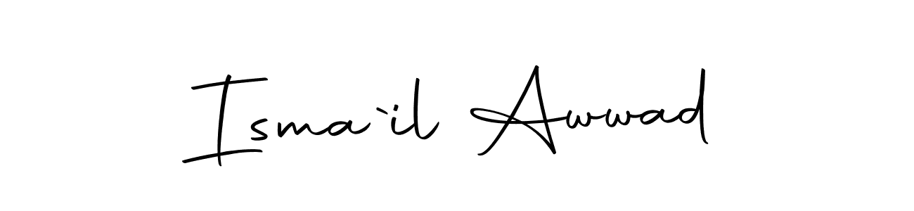 This is the best signature style for the Isma`il Awwad name. Also you like these signature font (Autography-DOLnW). Mix name signature. Isma`il Awwad signature style 10 images and pictures png