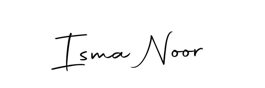 Design your own signature with our free online signature maker. With this signature software, you can create a handwritten (Autography-DOLnW) signature for name Isma Noor. Isma Noor signature style 10 images and pictures png