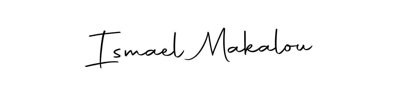 How to make Ismael Makalou name signature. Use Autography-DOLnW style for creating short signs online. This is the latest handwritten sign. Ismael Makalou signature style 10 images and pictures png