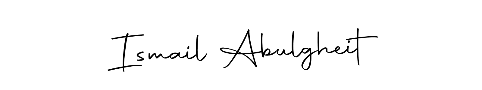 Create a beautiful signature design for name Ismail Abulgheit. With this signature (Autography-DOLnW) fonts, you can make a handwritten signature for free. Ismail Abulgheit signature style 10 images and pictures png