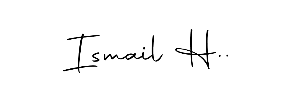 The best way (Autography-DOLnW) to make a short signature is to pick only two or three words in your name. The name Ismail H.. include a total of six letters. For converting this name. Ismail H.. signature style 10 images and pictures png