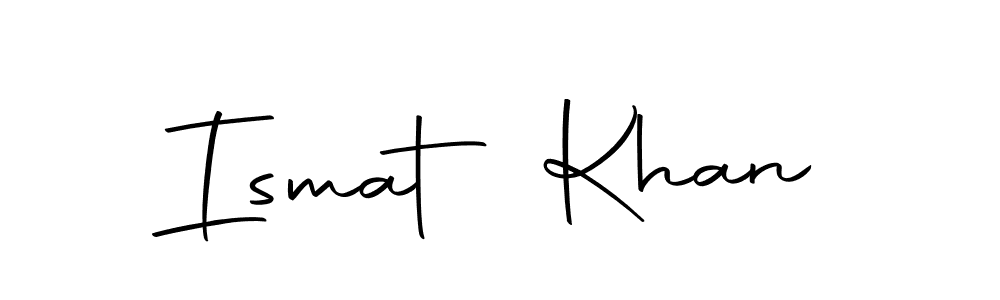 How to make Ismat Khan name signature. Use Autography-DOLnW style for creating short signs online. This is the latest handwritten sign. Ismat Khan signature style 10 images and pictures png