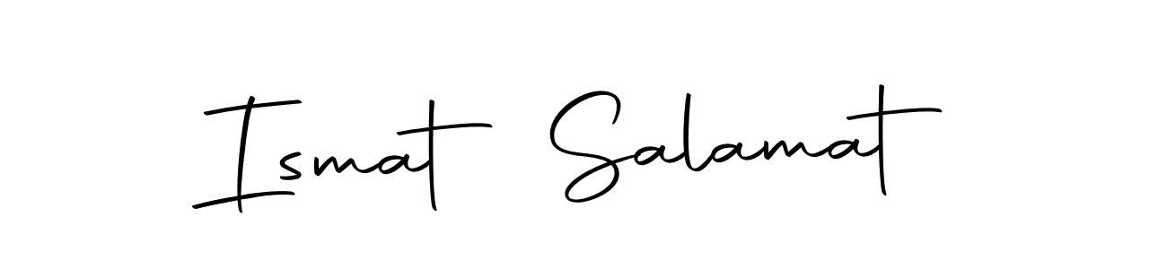 Autography-DOLnW is a professional signature style that is perfect for those who want to add a touch of class to their signature. It is also a great choice for those who want to make their signature more unique. Get Ismat Salamat name to fancy signature for free. Ismat Salamat signature style 10 images and pictures png