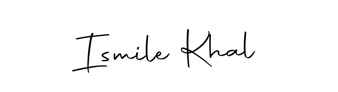 Create a beautiful signature design for name Ismile Khal. With this signature (Autography-DOLnW) fonts, you can make a handwritten signature for free. Ismile Khal signature style 10 images and pictures png