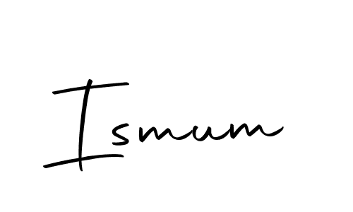 You should practise on your own different ways (Autography-DOLnW) to write your name (Ismum) in signature. don't let someone else do it for you. Ismum signature style 10 images and pictures png