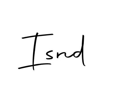 Make a beautiful signature design for name Isnd. With this signature (Autography-DOLnW) style, you can create a handwritten signature for free. Isnd signature style 10 images and pictures png