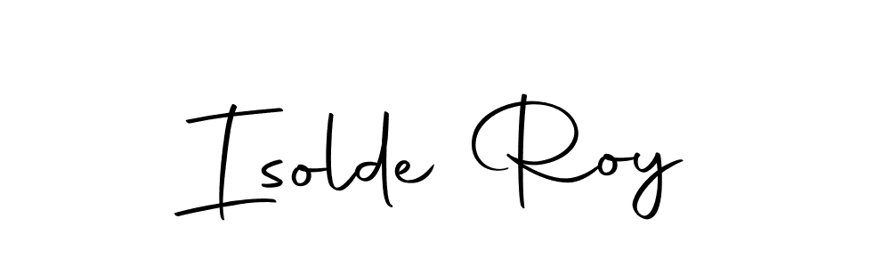 How to make Isolde Roy name signature. Use Autography-DOLnW style for creating short signs online. This is the latest handwritten sign. Isolde Roy signature style 10 images and pictures png