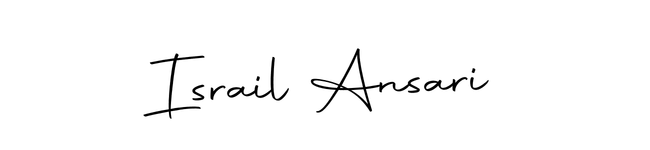 Design your own signature with our free online signature maker. With this signature software, you can create a handwritten (Autography-DOLnW) signature for name Israil Ansari. Israil Ansari signature style 10 images and pictures png