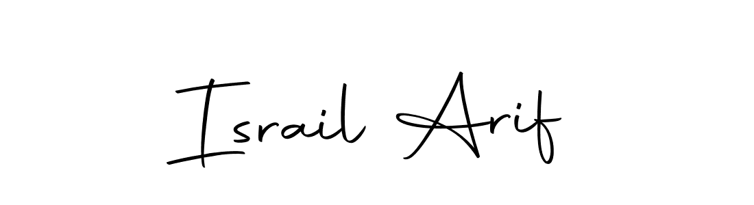 Design your own signature with our free online signature maker. With this signature software, you can create a handwritten (Autography-DOLnW) signature for name Israil Arif. Israil Arif signature style 10 images and pictures png