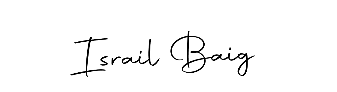 Create a beautiful signature design for name Israil Baig. With this signature (Autography-DOLnW) fonts, you can make a handwritten signature for free. Israil Baig signature style 10 images and pictures png